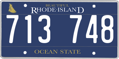 RI license plate 713748
