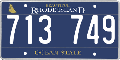 RI license plate 713749