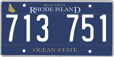 RI license plate 713751