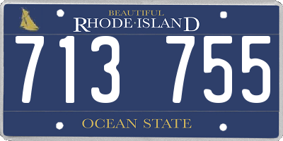RI license plate 713755