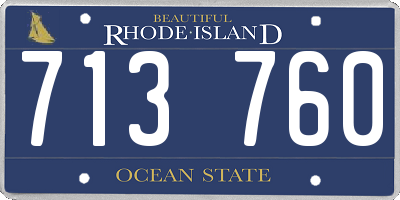 RI license plate 713760