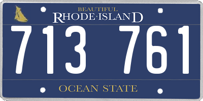 RI license plate 713761