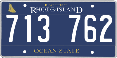 RI license plate 713762