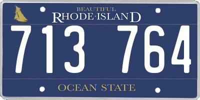 RI license plate 713764
