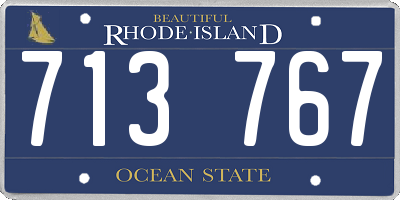 RI license plate 713767