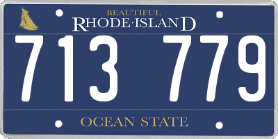 RI license plate 713779