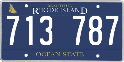 RI license plate 713787