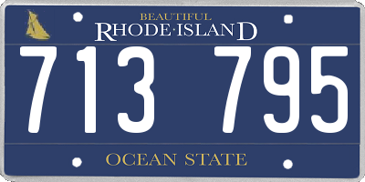 RI license plate 713795