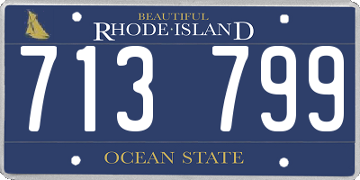 RI license plate 713799