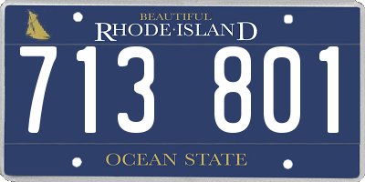 RI license plate 713801