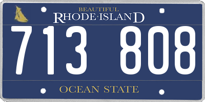 RI license plate 713808