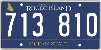 RI license plate 713810