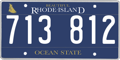 RI license plate 713812
