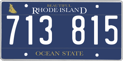 RI license plate 713815