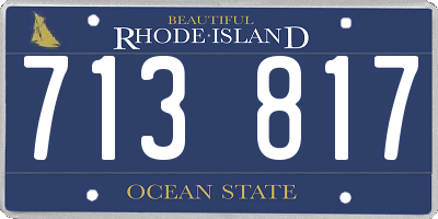 RI license plate 713817