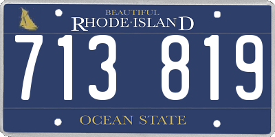 RI license plate 713819