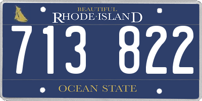 RI license plate 713822