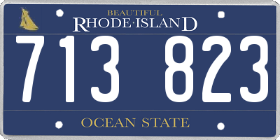 RI license plate 713823