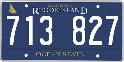 RI license plate 713827