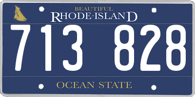 RI license plate 713828