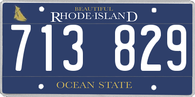 RI license plate 713829