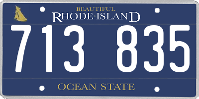 RI license plate 713835