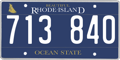RI license plate 713840