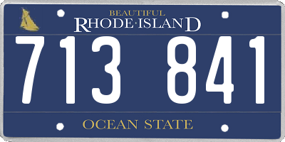 RI license plate 713841