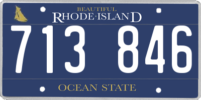 RI license plate 713846