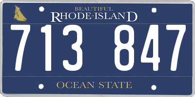 RI license plate 713847