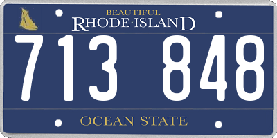 RI license plate 713848