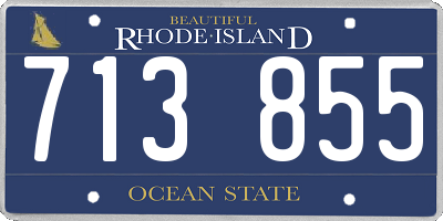 RI license plate 713855