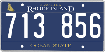RI license plate 713856