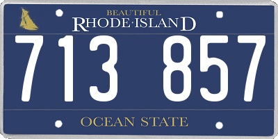 RI license plate 713857