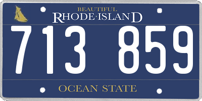 RI license plate 713859