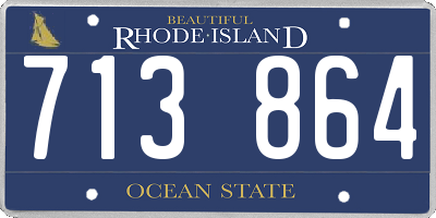 RI license plate 713864