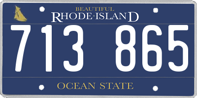 RI license plate 713865