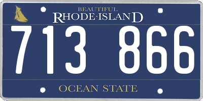 RI license plate 713866