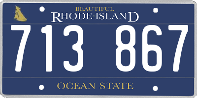 RI license plate 713867