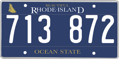 RI license plate 713872