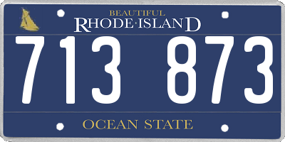 RI license plate 713873
