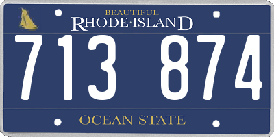 RI license plate 713874