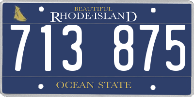 RI license plate 713875