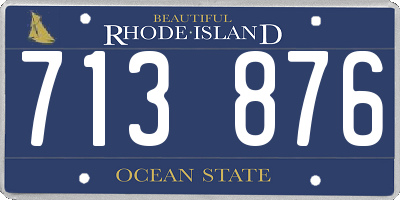 RI license plate 713876