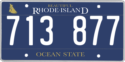 RI license plate 713877
