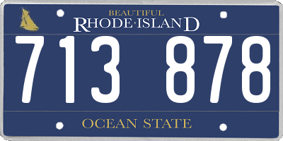 RI license plate 713878