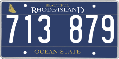 RI license plate 713879