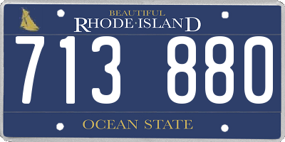 RI license plate 713880