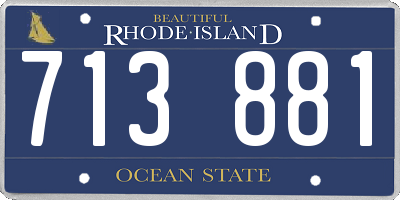 RI license plate 713881