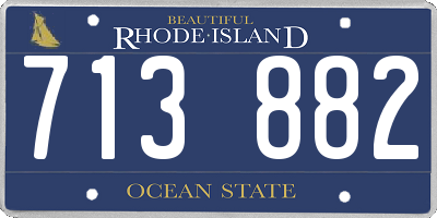 RI license plate 713882